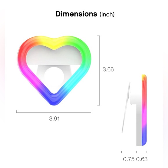RGB Selfie Halo Light - Heart Design - Picture 3 of 6